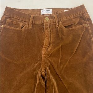 FRAME Le Crop Mini Boot Brown Velvet